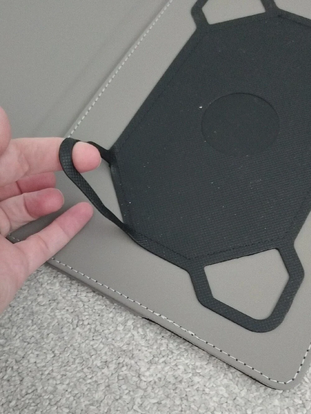 Black Tablet Folio Case with Pen Loop - Black
